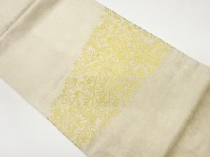 草花模様織出し名古屋帯